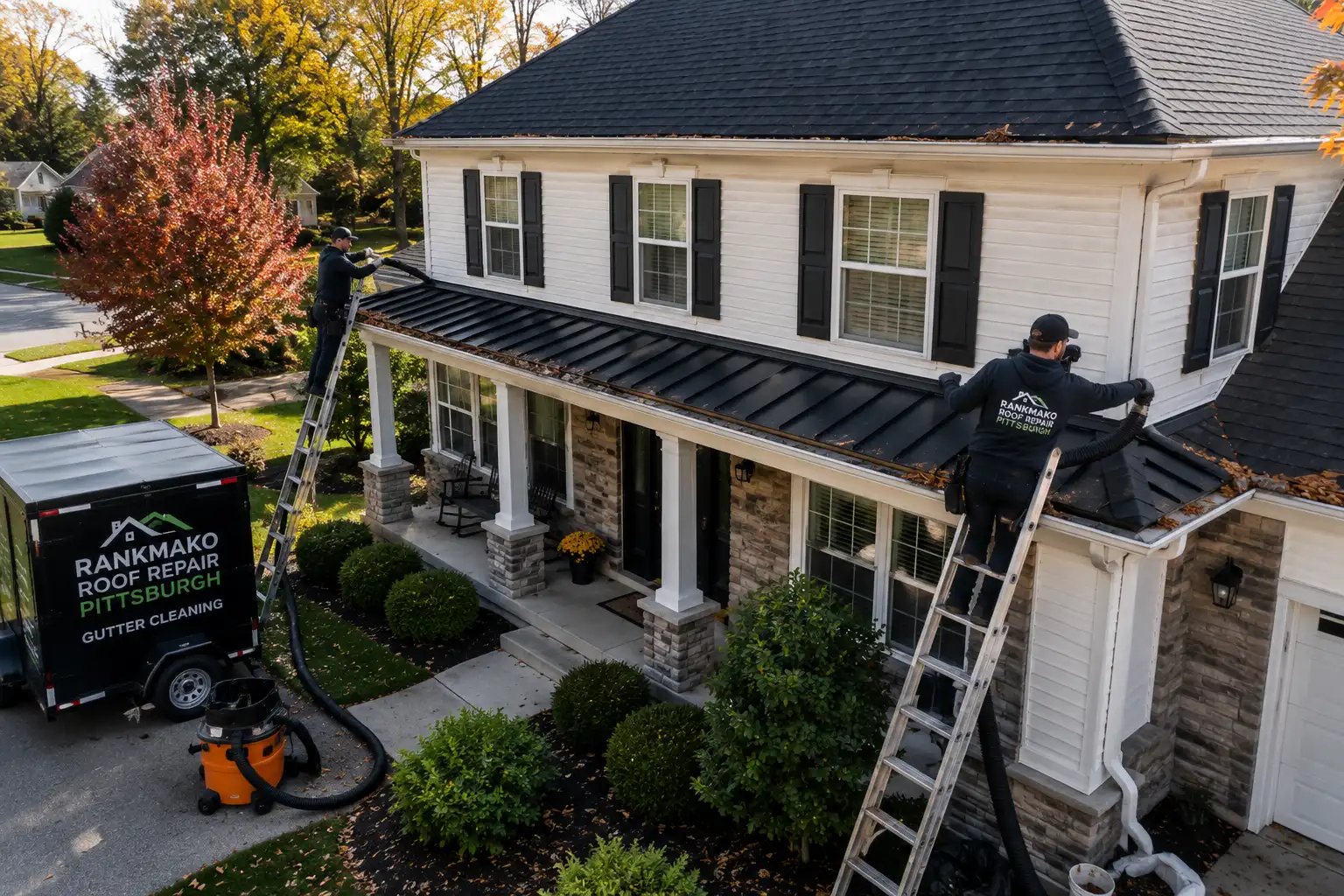 Vacuum gutter cleaning equipment used in Pittsburgh